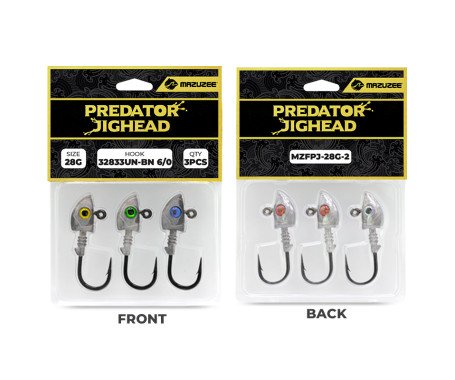 AQUA MARINE - Predator Jighead - 28G (Hook: 32833UN-BN 6/0)
